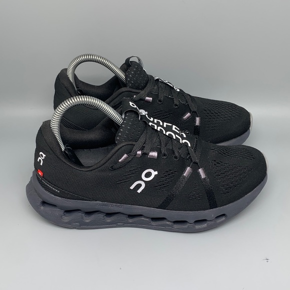 On Cloudsurfer Black Running Shoes Women’s Sz 7.5 - Picture 1 of 10